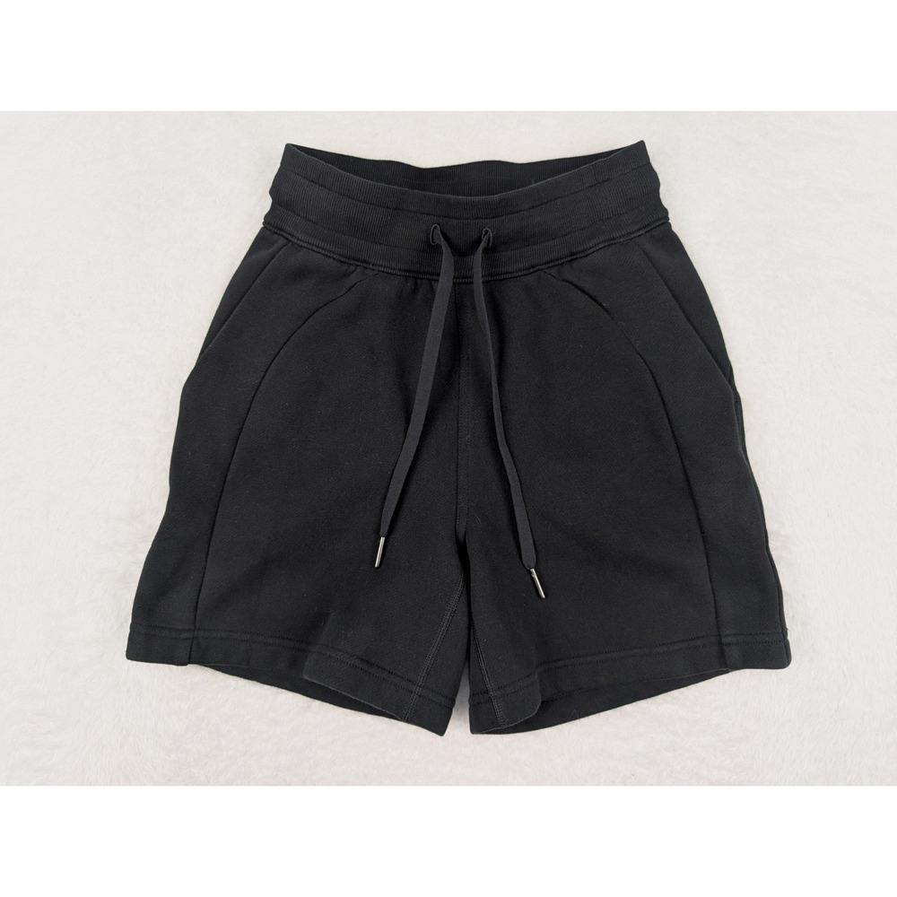 Lululemon Shorts Womens 0 (23" x 5") Black High Rise Pockets Drawstring